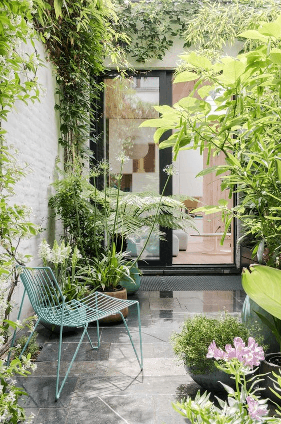 a small contemporary patio design