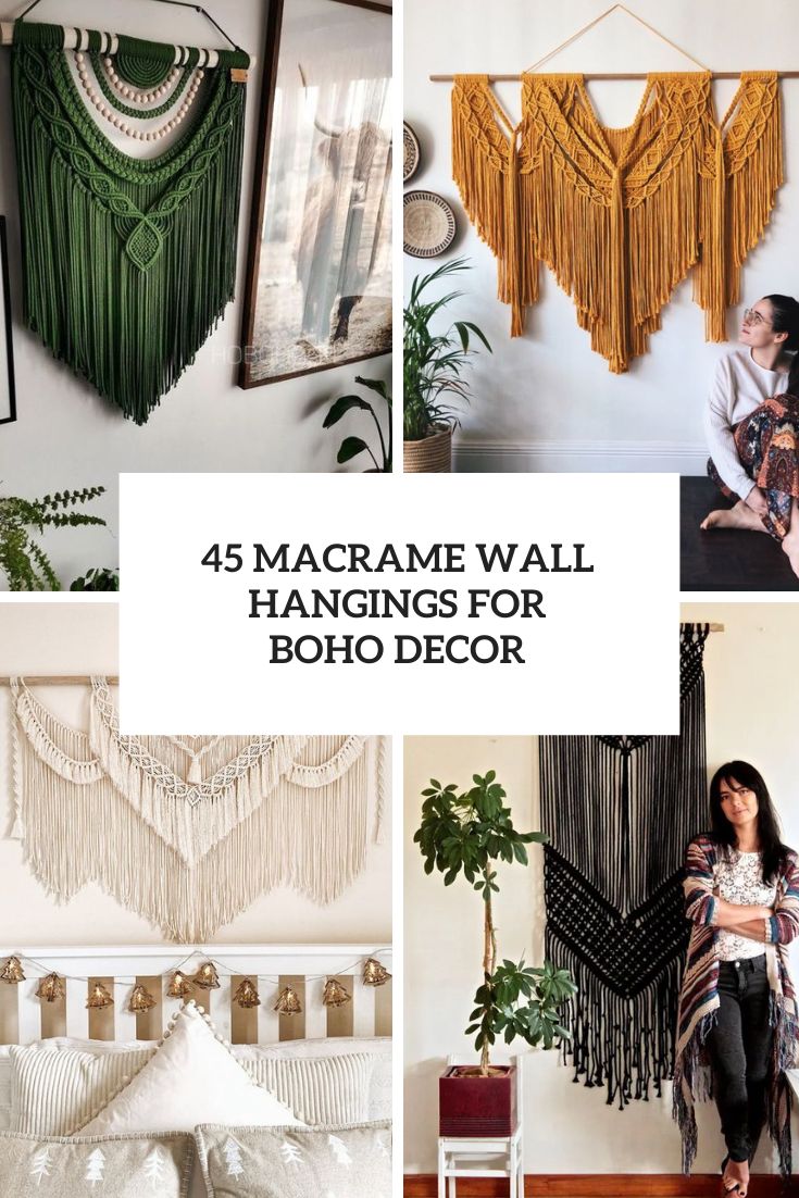 45 Macrame Wall Hangings For Boho Decor cover
