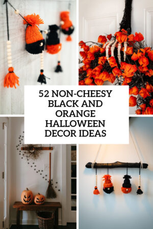 52 Non-Cheesy Black And Orange Halloween Decor Ideas - Shelterness