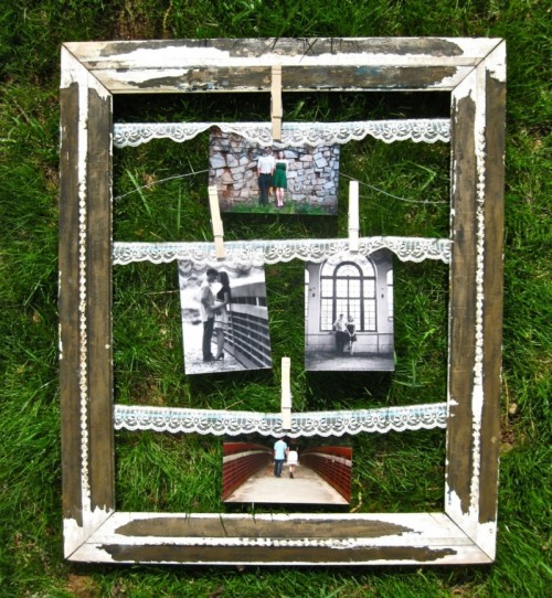 DIY Vintage Clothespin Frame (via lookbetweenthelines)