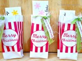 Free Christmas Popcorn Bag Template