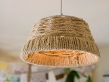 DIY Woven Rope Pendant Lamp
