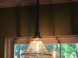 Cage-Like DIY Rope Pendant Lamp