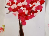 DIY Valentine’s Day Tree Painted By Kids