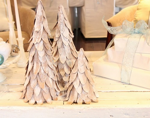 Cardboard Tabletop Christmas Trees Tutorial