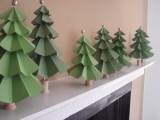 DIY Tabletop Christmas Trees Of Craft Paper