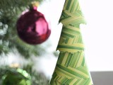 Dimensional Handmade Paper Tree Ornament