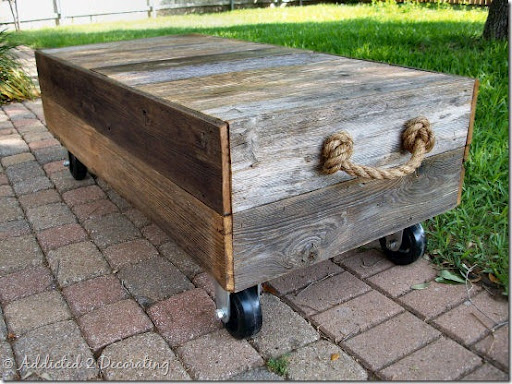 DIY Factory Cart Style Coffee Table