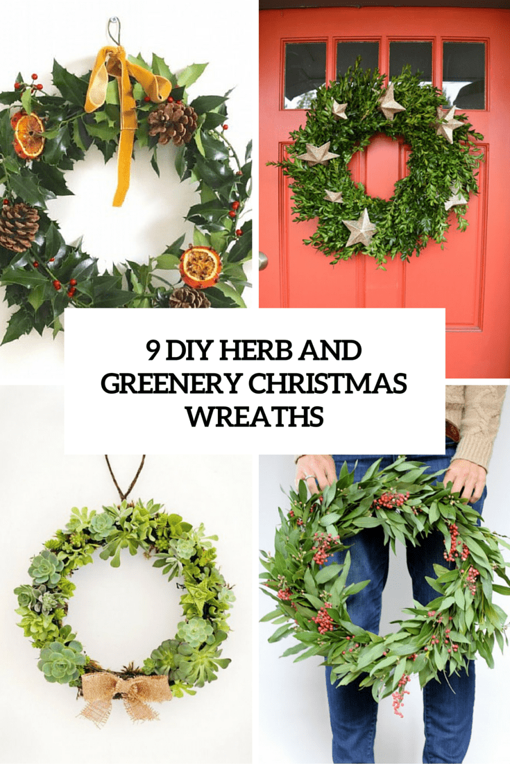 9 diy herb and greenery christmas wreaths cover