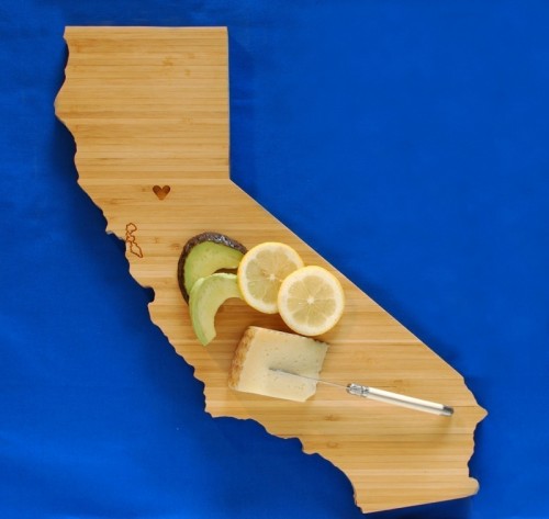 Wooden Cutting Boards Shaped Like States