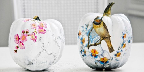 15 DIY Decoupage Pumpkins For Fall And Halloween Decor