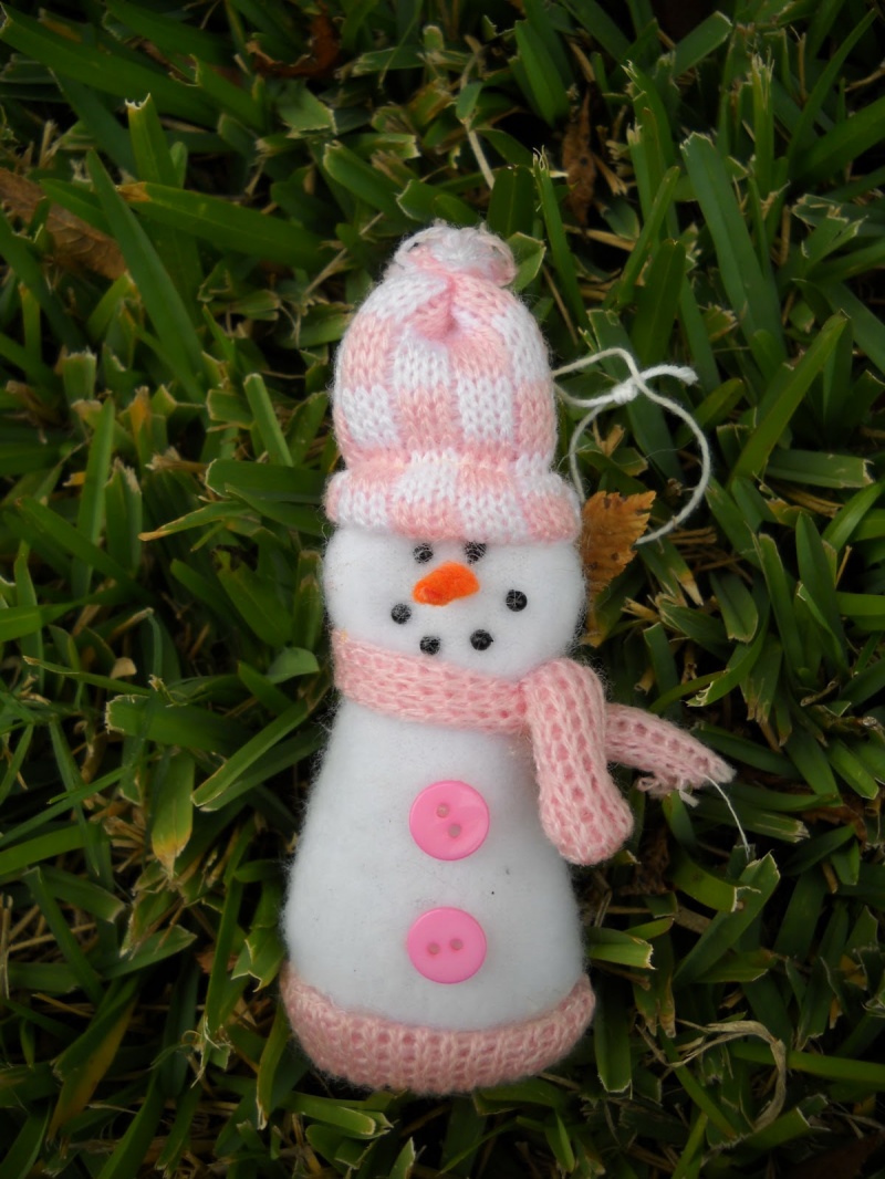 Glove Turned Snowman Ornament