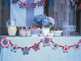 Red, White, And Blue Ribbon Stars Garland
