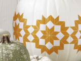 Star Quilt Pattern Decoupage Pumpkin
