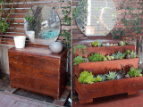A Dresser Repurposed0into A Home Garden