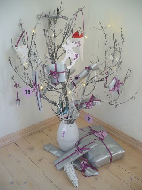 silver branches advent tree
