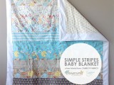 striped baby blanket