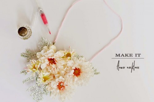 Adorable Diy Flower Necklace To Wear This Spring