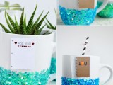 Adorable Diy Glittered Mugs For Valentines Day And Not Only