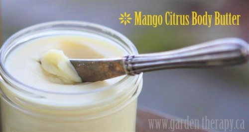 DIY mango citrus body butter (via gardentherapy)