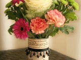 music paper tin can vases