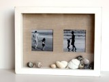 simple photo frame with shells inside