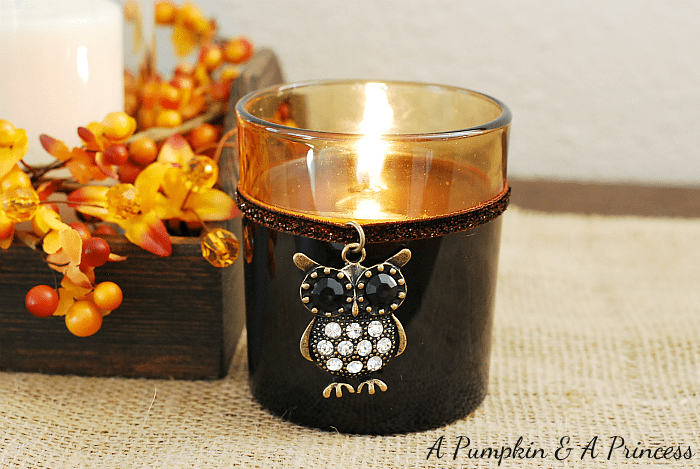 fall candle centerpiece (via apumpkinandaprincess)