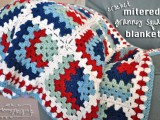 crocheted granny square blanket