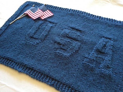 USA knit blanket (via learntoknitwithkatie)