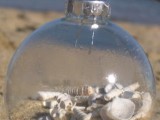 beach Christmas ornament with sand