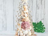 sea shell Christmas tree topiary