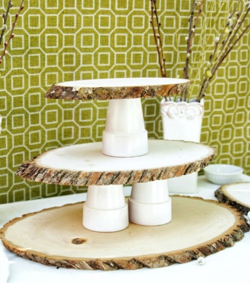 woodsy cupcake stand (via shelterness)
