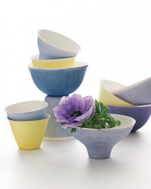 dyed cups and bowls