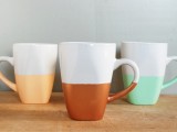 paint dipped mugs