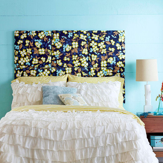 upholstered squares headboard