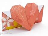 DIY origami heart card