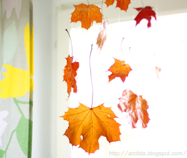 hanging fall leaves decor