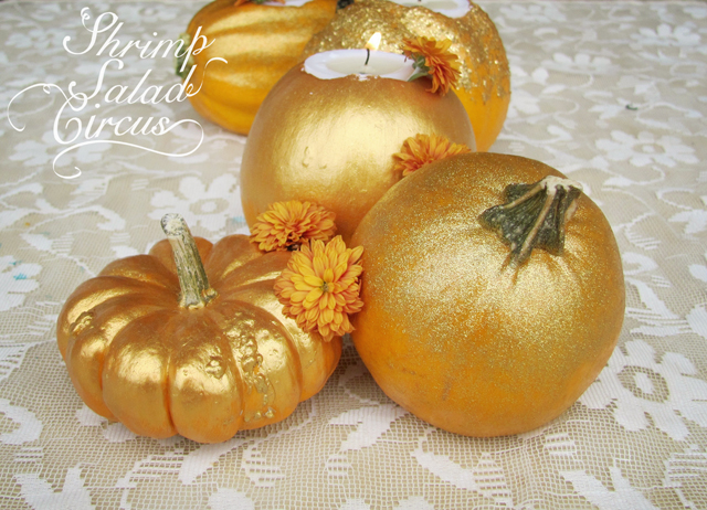 gilded pumpkins