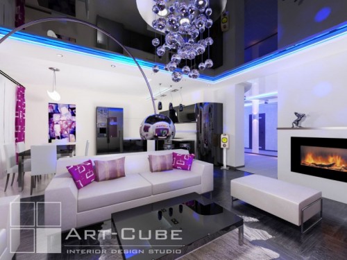 Modern Apartment Design With Creative Decorative Lights