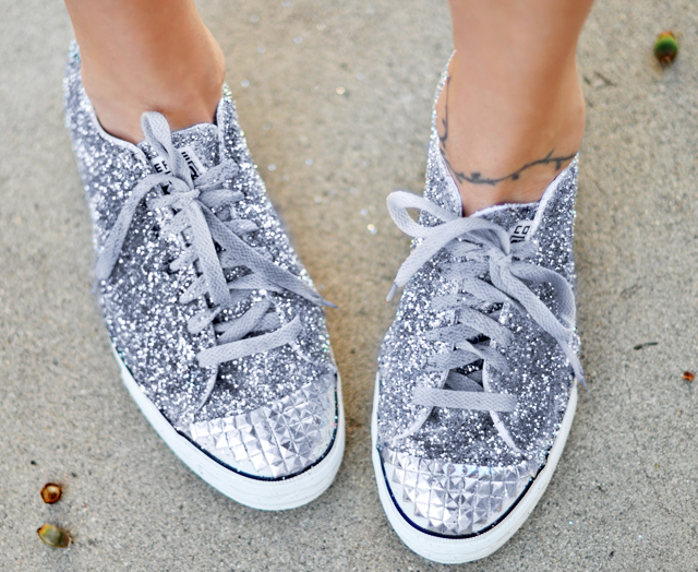 DIY Glitter Converse One Star Sneakers