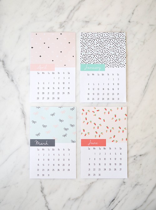 pretty printable 2015 calendar (via nalleshouse)
