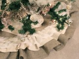 burlap and lace tree skirt