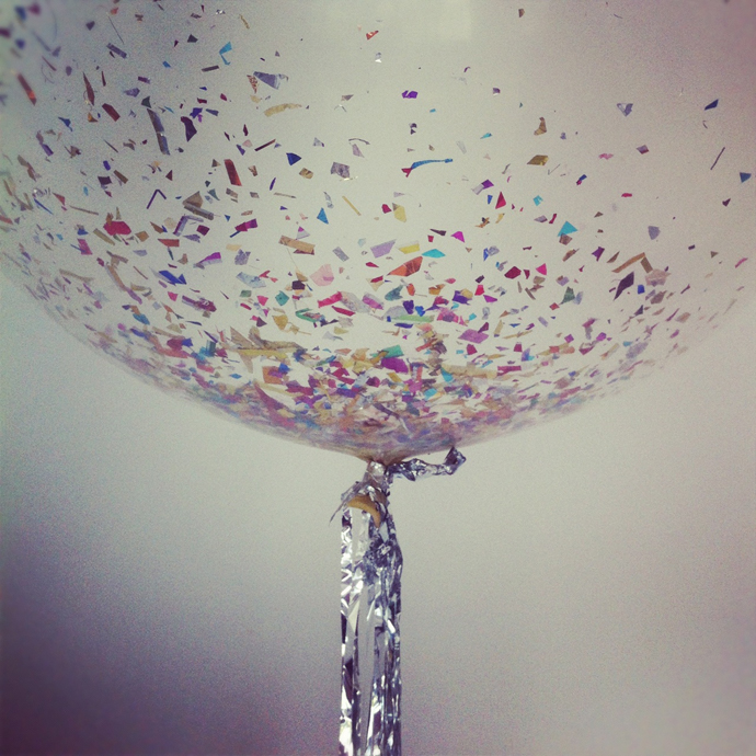 confetti balloons for New Year