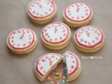confetti clock cookies