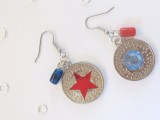 coin charms earrings