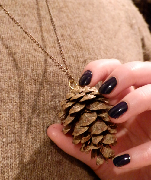 pine cone necklace (via innasimaginarium)