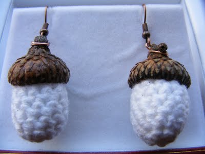 crocheted earrings and necklace