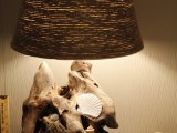 driftwood lamp with jute shade