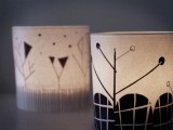 illustrated candle covers