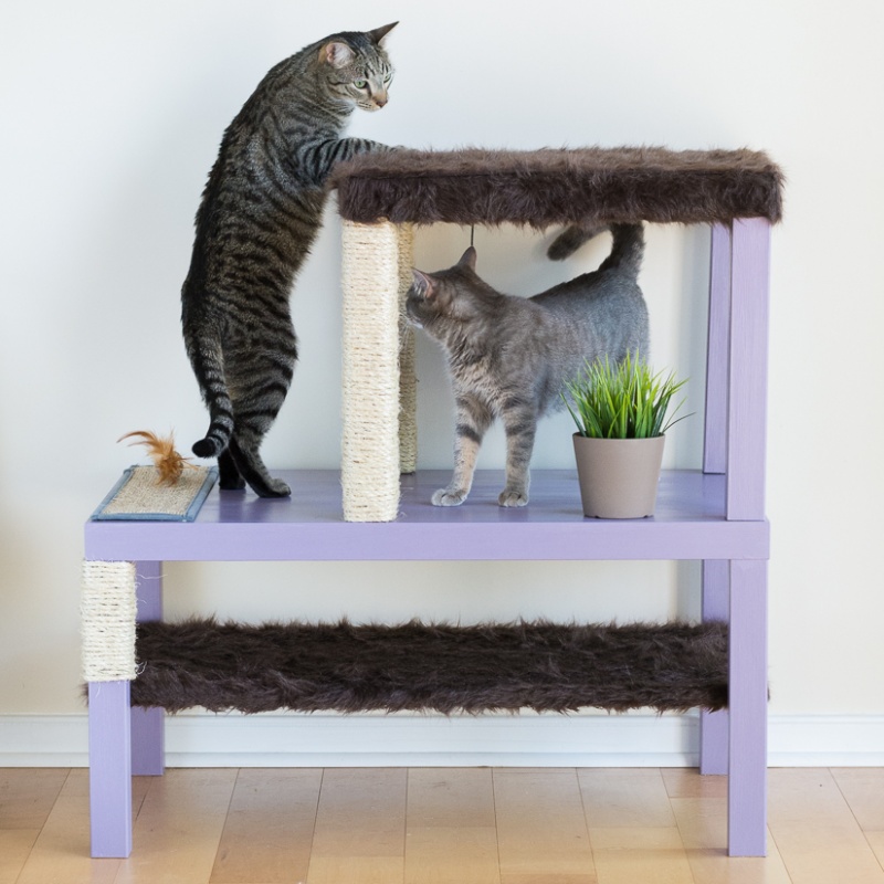 Awesome diy cat condo from ikea tables  1